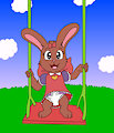 Amy Swinging Happily -By ConejoBlanco- (Digital)