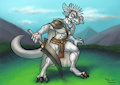 White Dragonborn Barbarian Apophis by CottonSocksMink