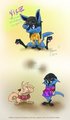 Vicz Lucario Cartoon by Clefita