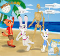 Zootopian beach party! by BunnyInquisitor