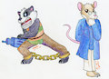 [COMMISSION] Chibi Bellafide and Badger