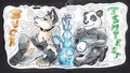 Buck and Tempest couples hookah badges by TempestPanda