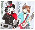 Tempest and Buck Music couples badges by TempestPanda