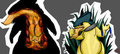 Inside the big bad pred. by feathers