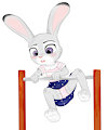 Young Judy on the iron bars by BunnyInquisitor