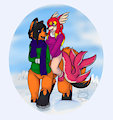 -Com- Snow ride on a folftaur.