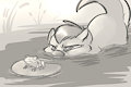 sneaky sleepy otter by darkrusty