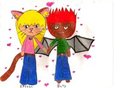 Kitten and Batty by alomo34