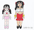 Older Melissa and Monica humans