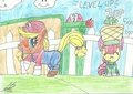 applejack and applebloom playing mario bros by marchangel98