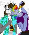 Birthday drinking by Kogie