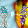 Frost vs Blaze by AzureTheGamerKobold