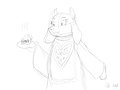 Toriel VERY rough sketch by DaChocolateStallion