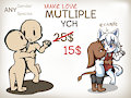 my new commission and sale price ART BY ME