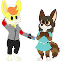 #125 - Nick e Yoko [Comissão] by RomeoTheFox