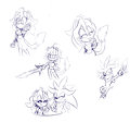 OC doodles by EvolutionFreak