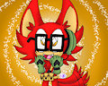 Red Happy Wolf by NoruKitten
