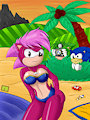 Hedge-hogs at the beach v1 by RandomObliquity