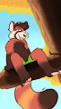 Friendly red panda (Commission) by Ziuki
