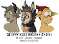 SLOPPY BUST BRONZE ARTIST by kyrosh