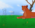 YCH: Sarabi and Cubs by Korzar