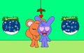 Mistletoe kiss