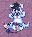 Purple puppy by Chival