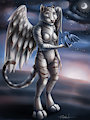 Diadexxus Finished - White tiger holding a dragon IN SPAAACE by Zrcalo