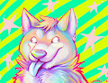 Painted Shibe Shibby - for spookyspooks!