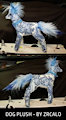 Dog plush - blue china