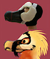 Lammergeier fursuit head mockup!