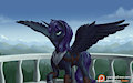 Nyx on a balcony by Beltar