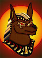 Anubis Bust Colored Alternate Version