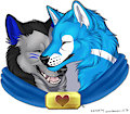 Canines in love (by SnowLeopurrd)