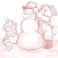 Pensive Chrimmus Sketch by DorkyDog