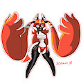 Shianna the Big-Armed Fox by hexami