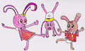 Three Dancing Bunnies