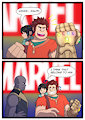 Ralph/Vanellope went to MARVEL.
