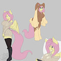 fluttershy doodles by SilverMoriko