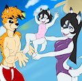 Family  fun at the Beach