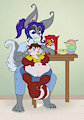 Feeding time for EricSKunk by Abbywolfox