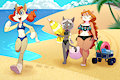 Mittens Summer Vacation (art by Lonbluewolf)