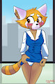 Retsuko pin up (Uniform w/ panties) by Ikaribunbun