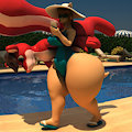 EricSkunk and Abigail Pool Time! 1 of 2