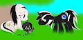 Baby DarkMoon out with her Parents by BlackStarSlayer17