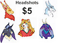 Headshot Commissions: $5