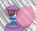Arbok and Popplio by Xemkiy