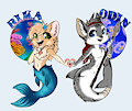 FURSONACON Themed Badges, Rika and Odin