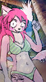 Kitge Wolfy - on beach - by CerezaDeer by CerezaDeer