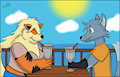 Aaron and Arcanine by Xemkiy